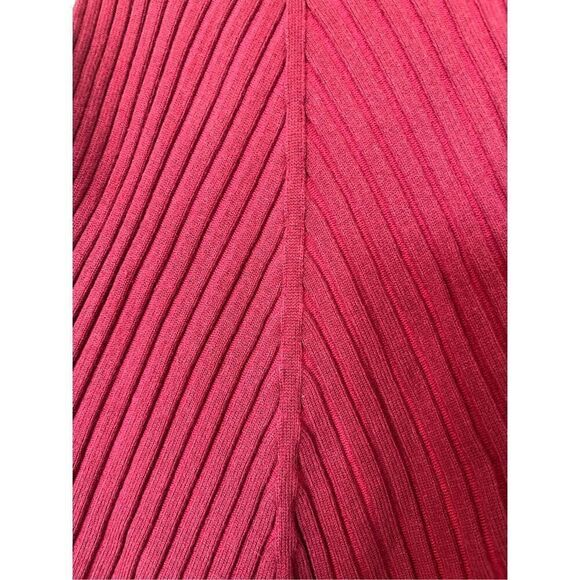 Good American Angled Ribbed Mock Halter Midi in Team Cardinal size 2x/3x  NEW - Picture 6 of 10